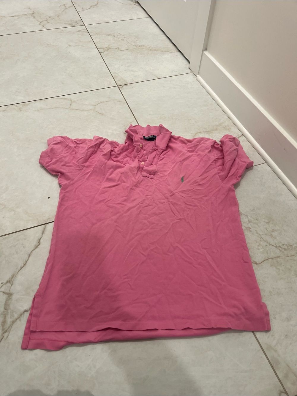 Polo Ralph Lauren Pink Logo Polo Shirt Size Large